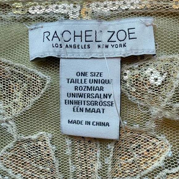NWOT Rachel Zoe Gold Sequin Bolero Jacket Size O/S - Picture 5 of 7